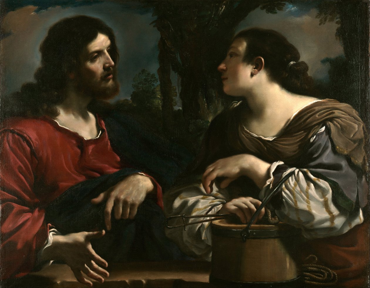 Jacobs Well İsa ve Samiriyeli Kadın by Guercino