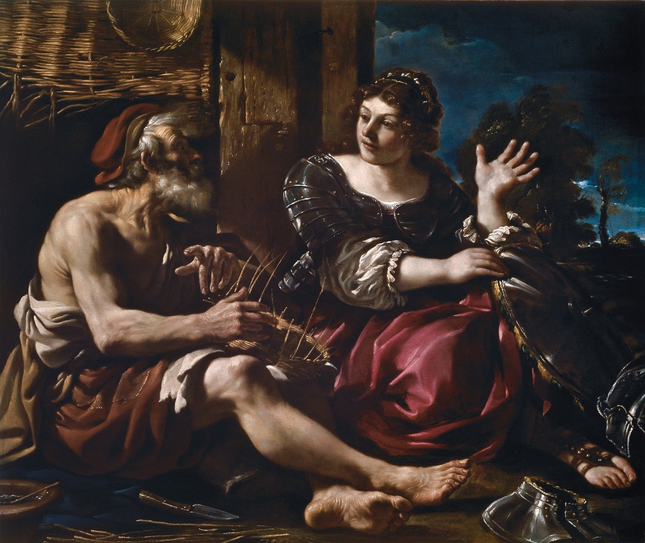 Erminia ve Çoban, yaklaşık 1619. by Guercino