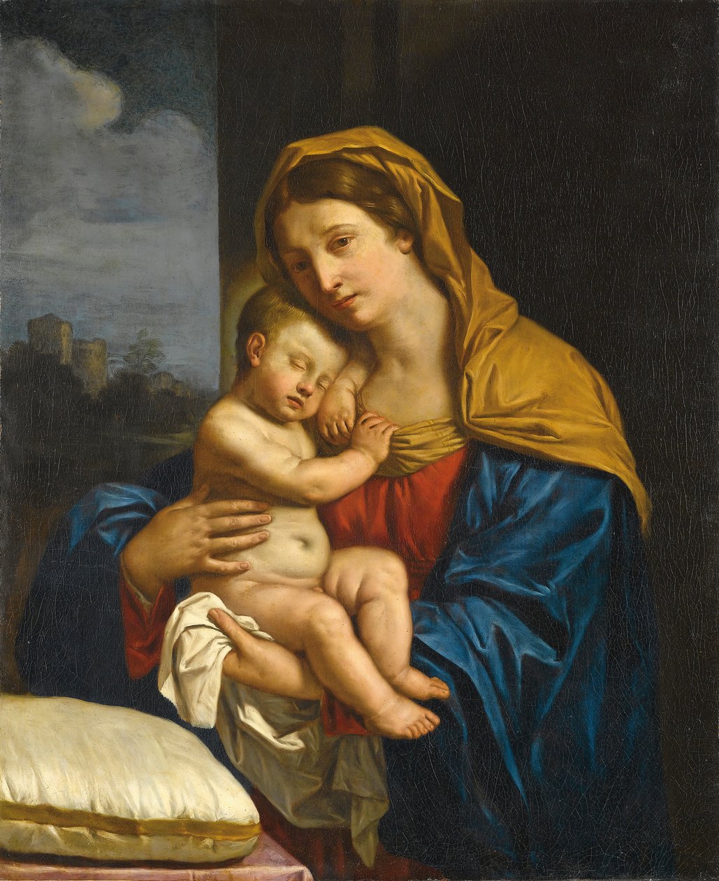 madonna ve çocuk by Guercino