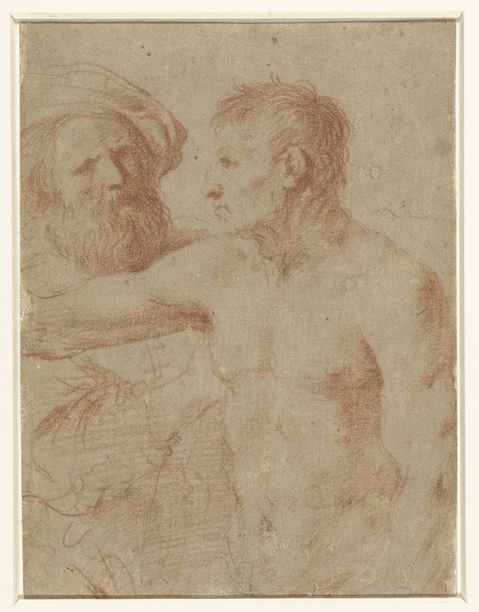 İki adam by Guercino