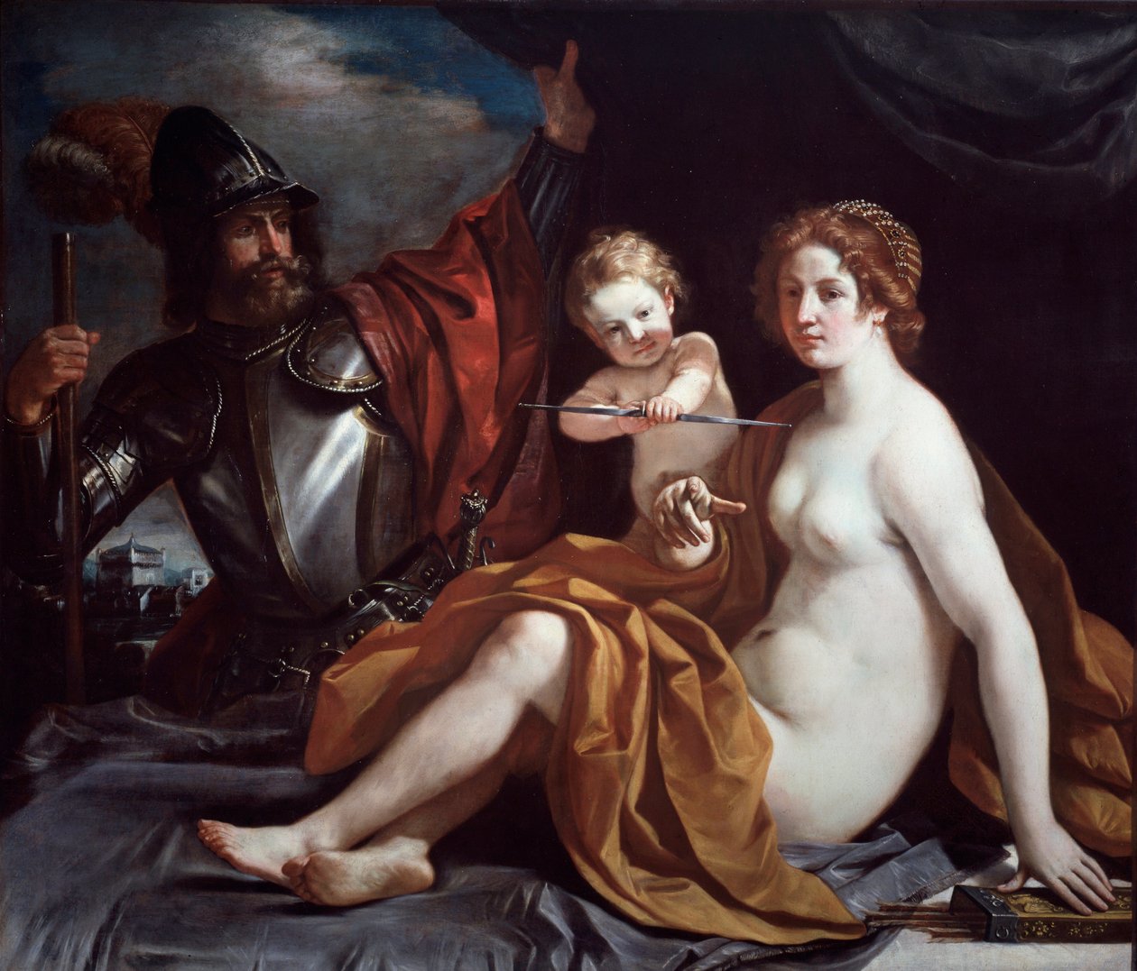 Venüs, Mars ve Aşk by Guercino