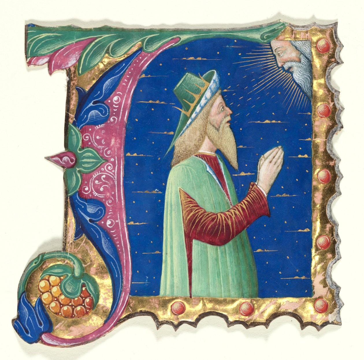Kral David, c ile bir Koro Kitabından İlk A. 1470-1480. by Guglielmo Giraldi del Magri [or del