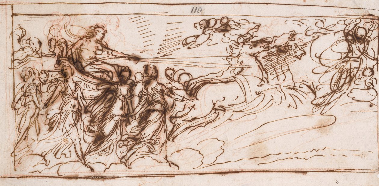 Güneş Arabasındaki Apollon by Guido Reni