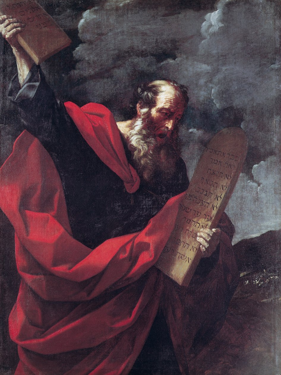 Musa, Yasa Levhalarıyla by Guido Reni