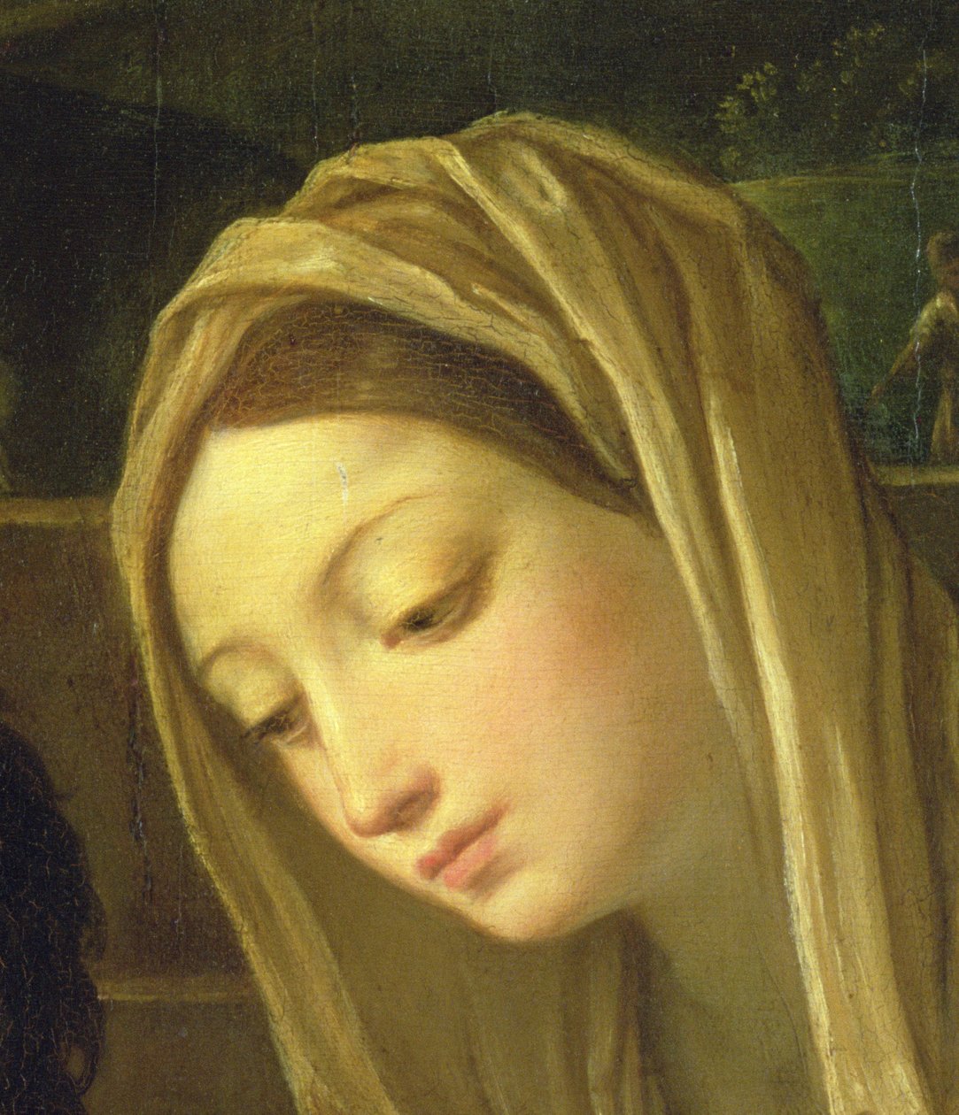 Çobanların Tapınması, Meryem Ana detayı, c.1640-42 (35651 detayı) by Guido Reni