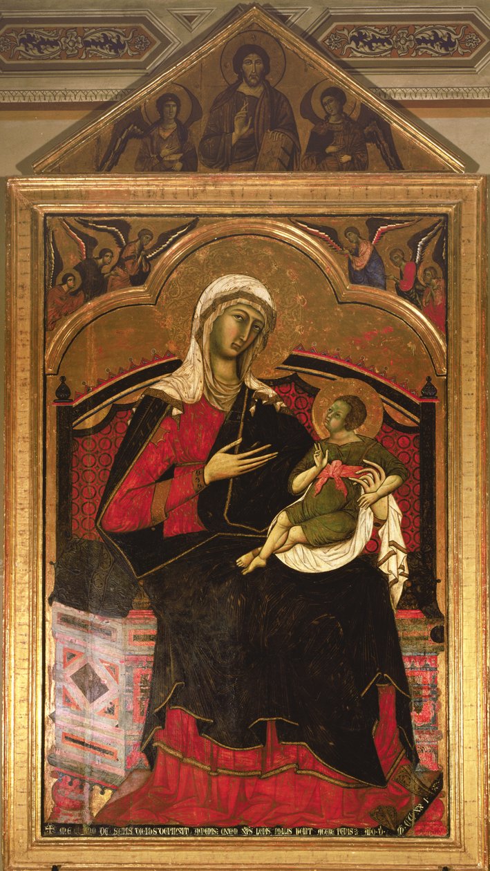 Bakire ve Çocuk, c.1270s (ahşap üzerine tempera) by Guido da Siena