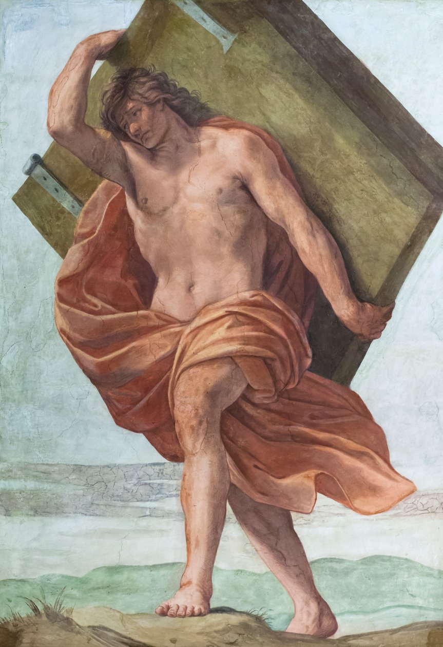 Aldobrandini düğün odasının tavan freskleri, Samson hikayelerinden sahneleri tasvir ediyor (fresk) by Guido Reni
