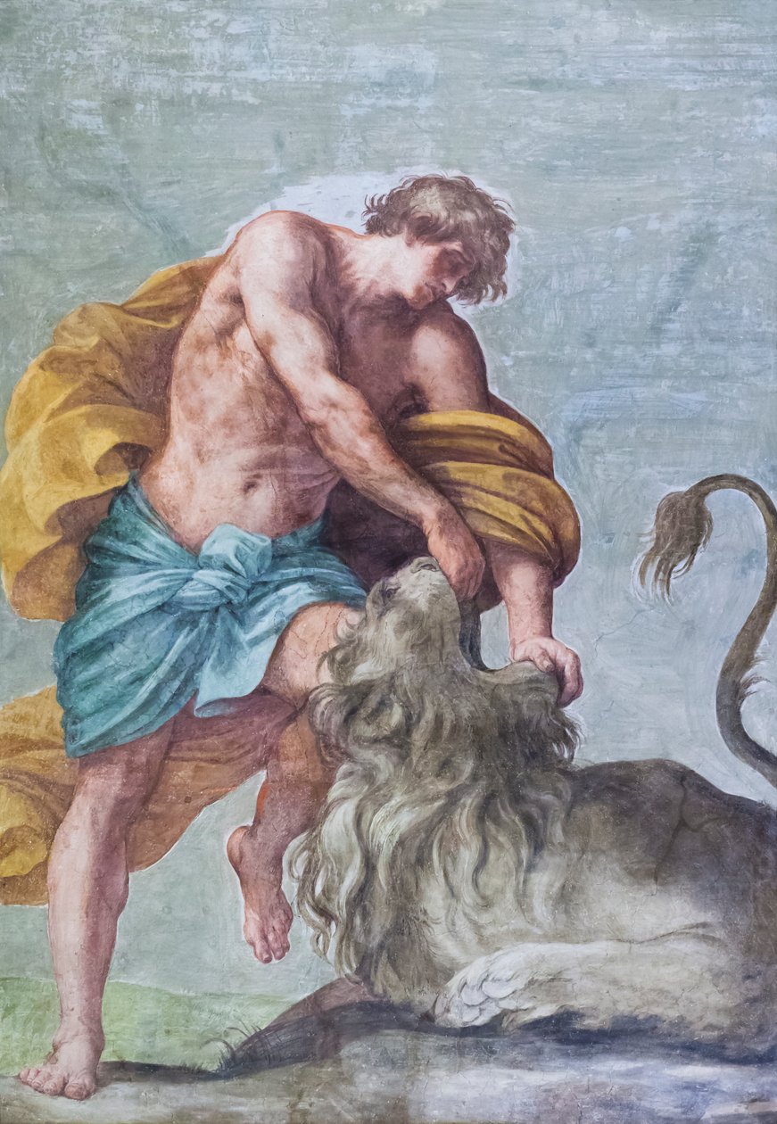 Aldobrandini düğün odasının tavan freskleri, Samson hikayelerinden sahneleri tasvir ediyor (fresk) by Guido Reni