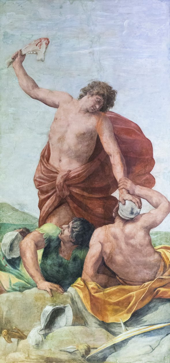 Aldobrandini düğün odasının tavan freskleri, Samson hikayelerinden sahneleri tasvir ediyor (fresk) by Guido Reni