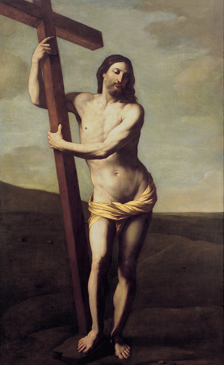 Mesih Haçı Kucaklıyor by Guido Reni