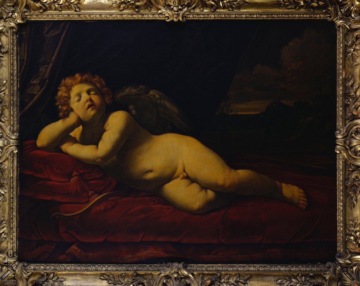 aşk tanrısı uykuda by Guido Reni