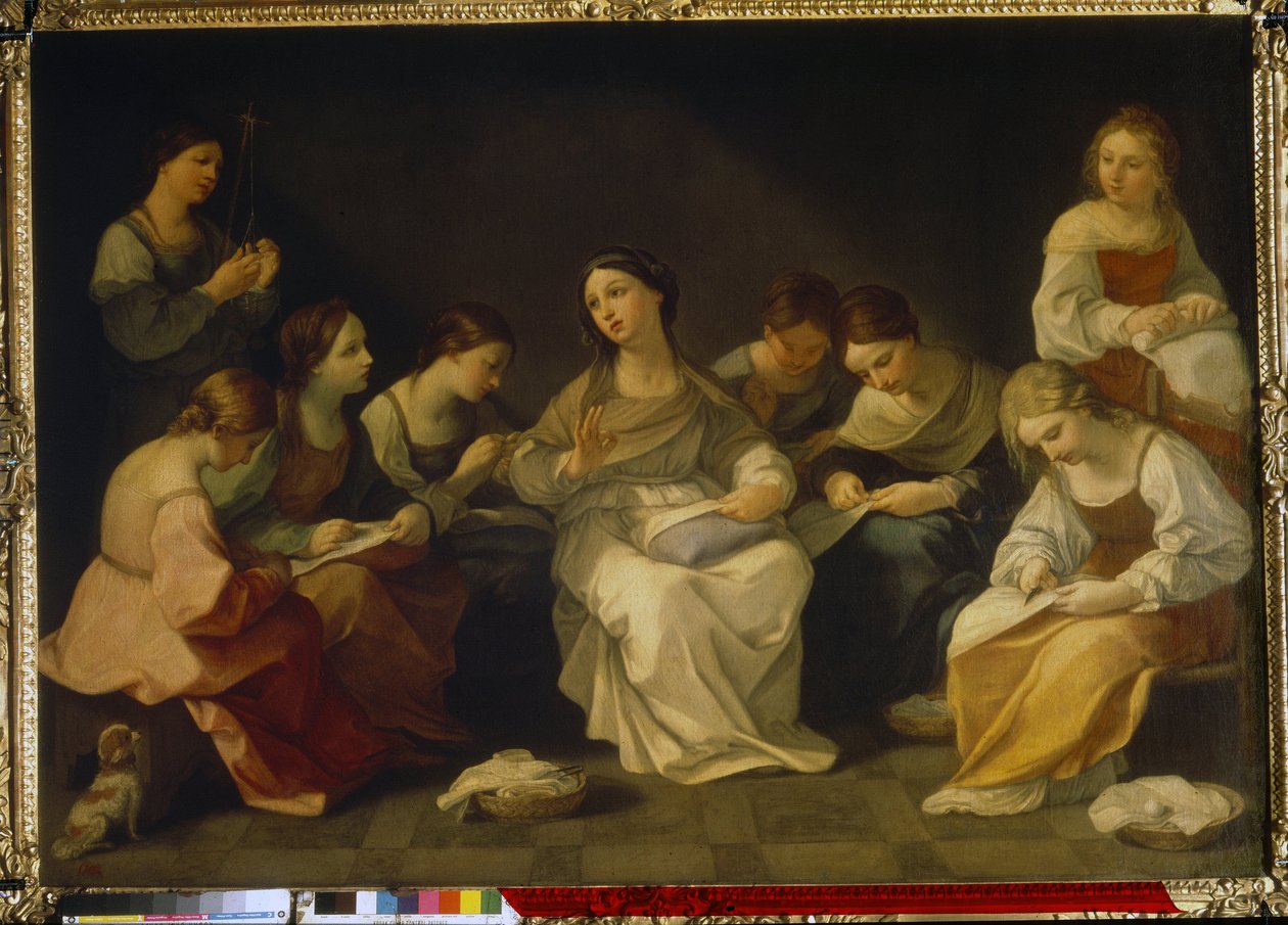 Bakire Eğitimi. (Bakirenin Eğitimi). Guido Reni
