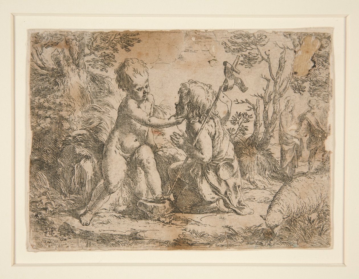 Bebek İsa ve Vaftizci Yahya by Guido Reni