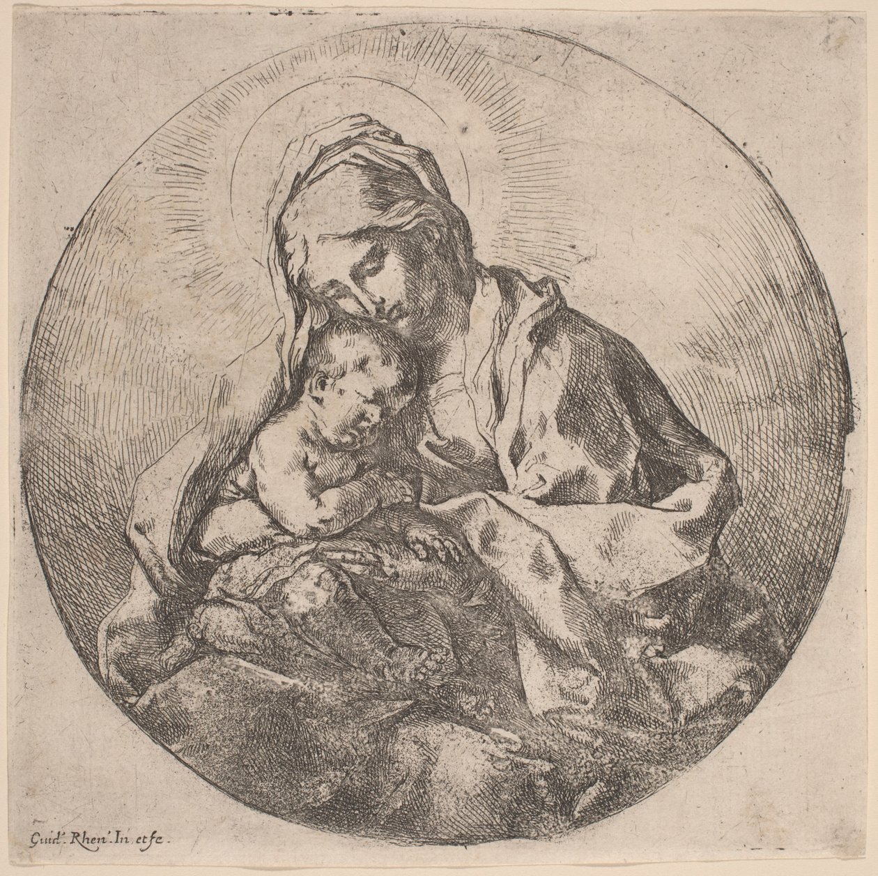 bakire ve çocuk by Guido Reni