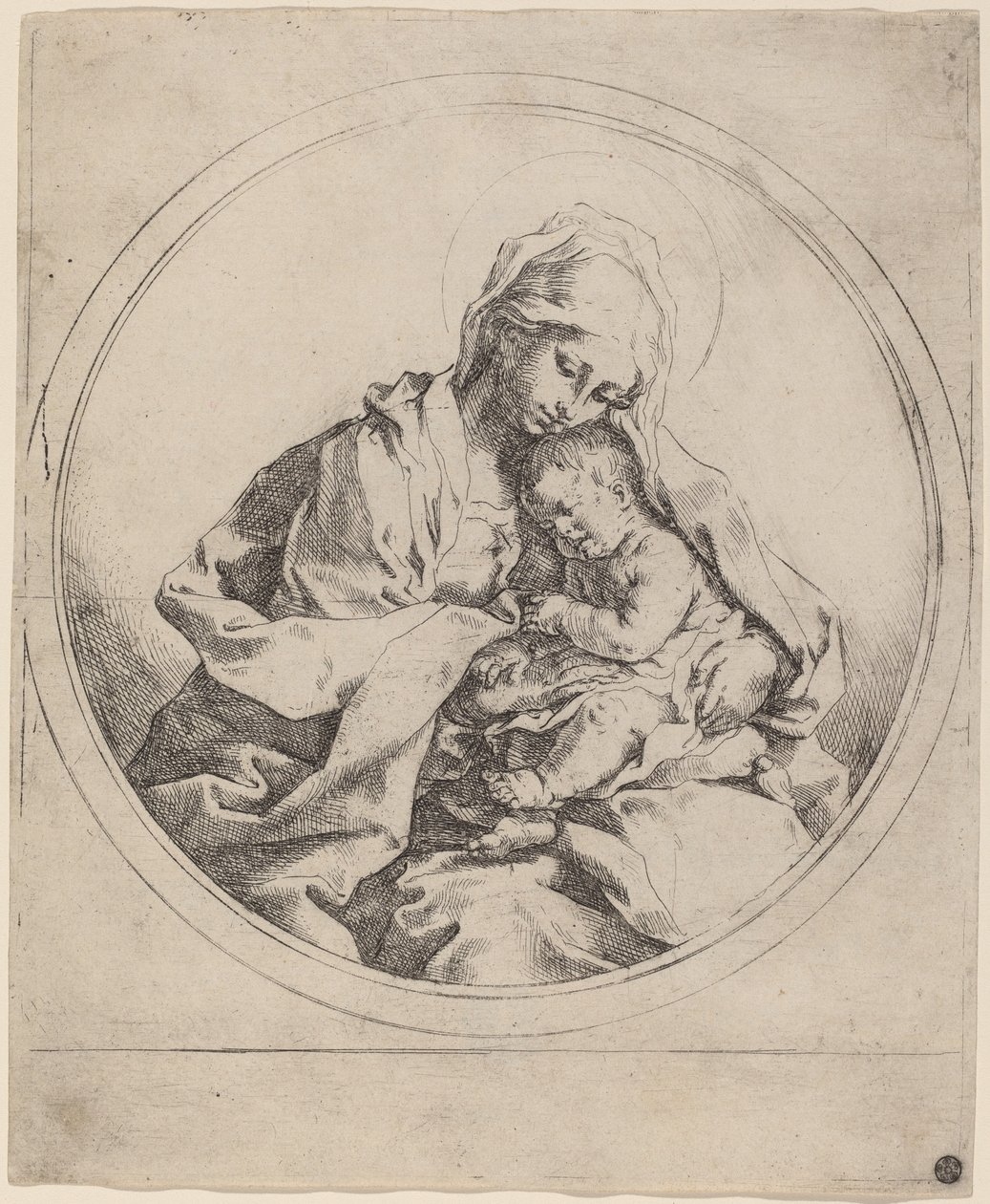 bakire ve çocuk by Guido Reni