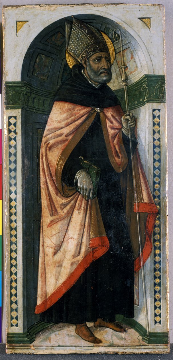 Aziz Augustine, c.1500 (ahşap üzerine tempera) by Guidoccio di Giovanno Cozzarelli