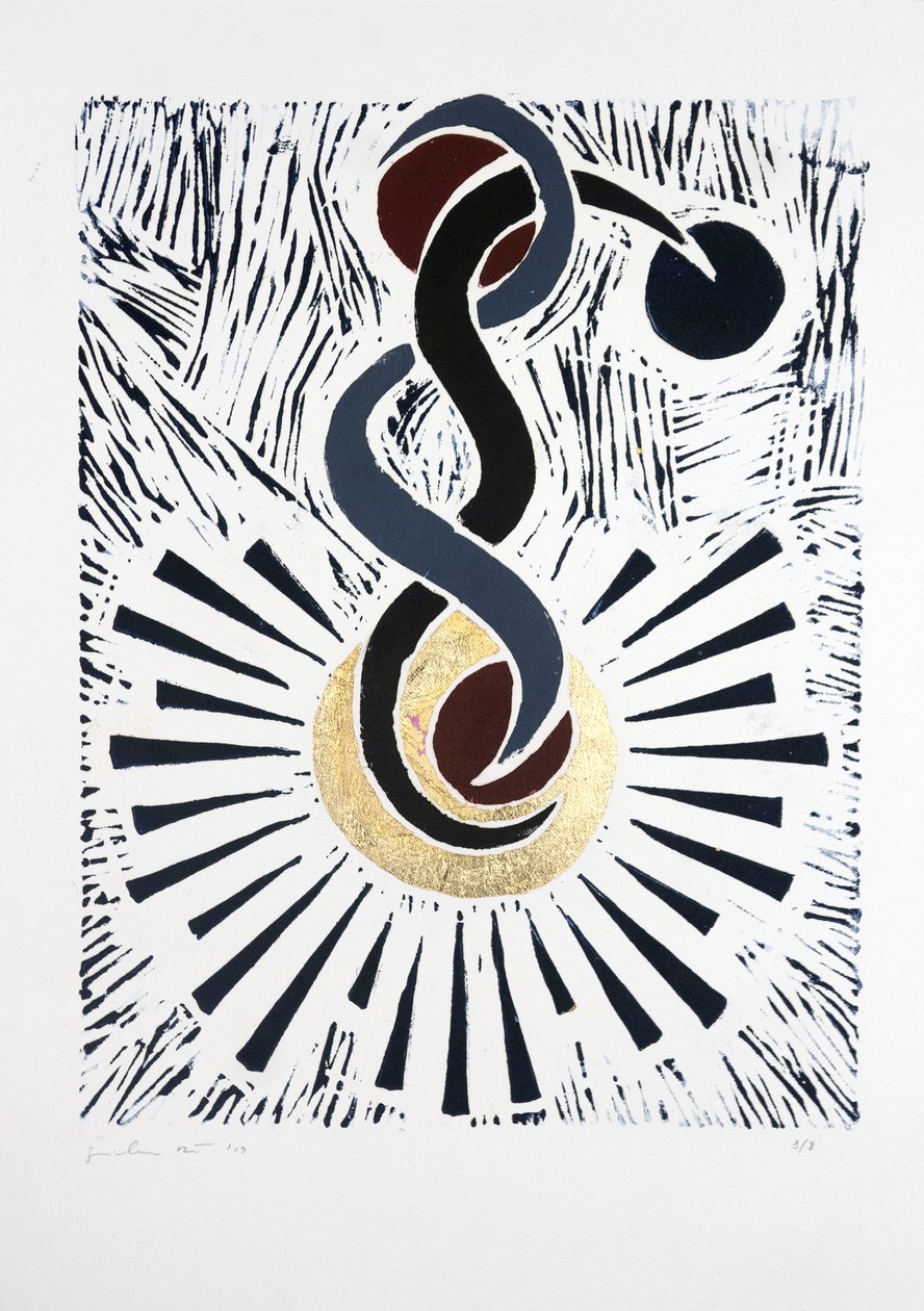 Ters Balerin Nº2, 2019 (linocut) by Guilherme Pontes