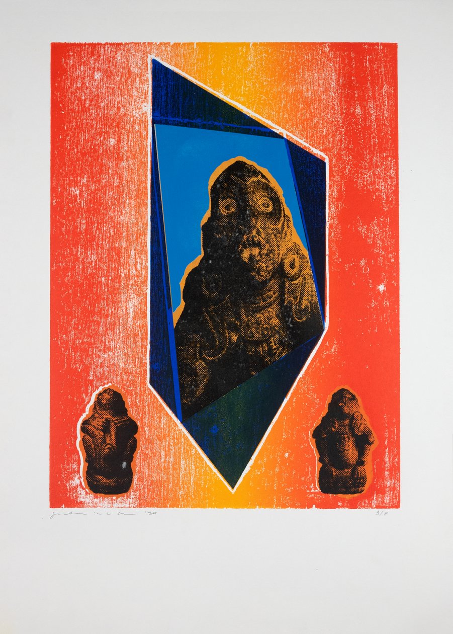 Görünmez Oda Nº9, Beyaz, 2019 (gravür ve serigrafi) by Guilherme Pontes