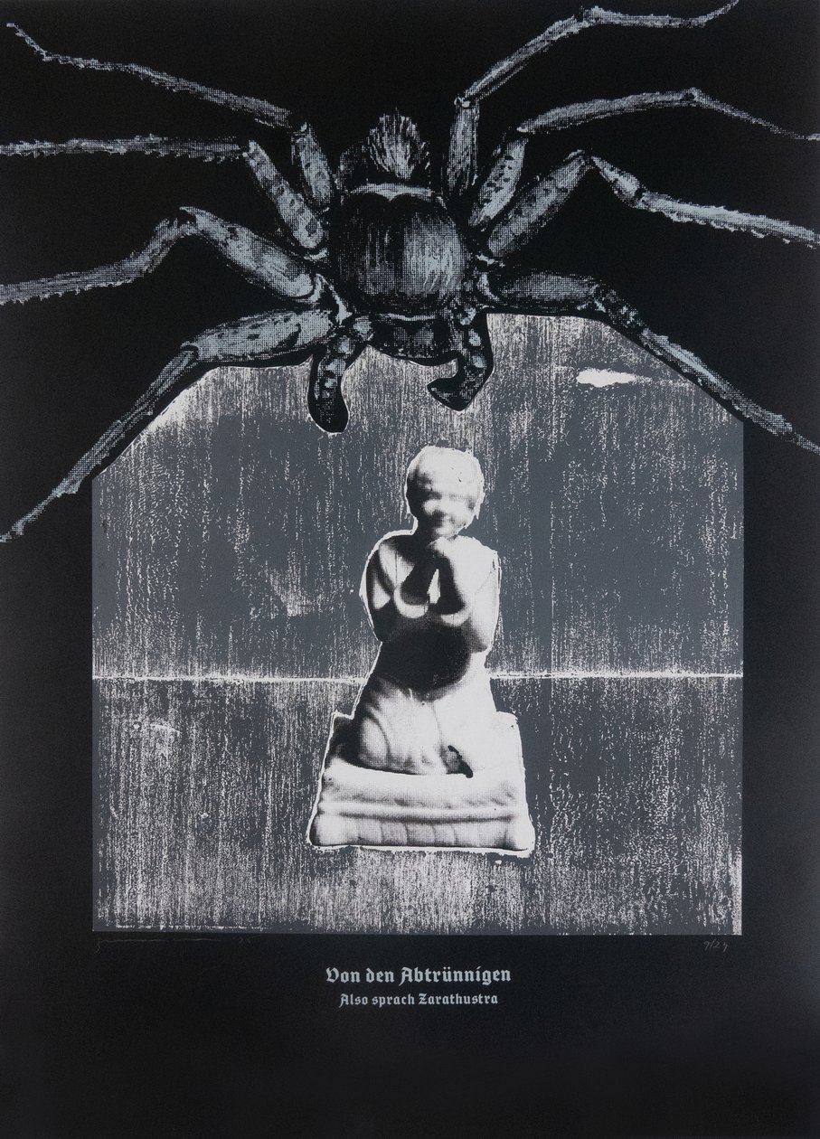 Mürtedler Üzerine, Böyle Buyurdu Zerdüşt, 2025 (Ağaç Baskı ve Serigrafi) by Guilherme Pontes