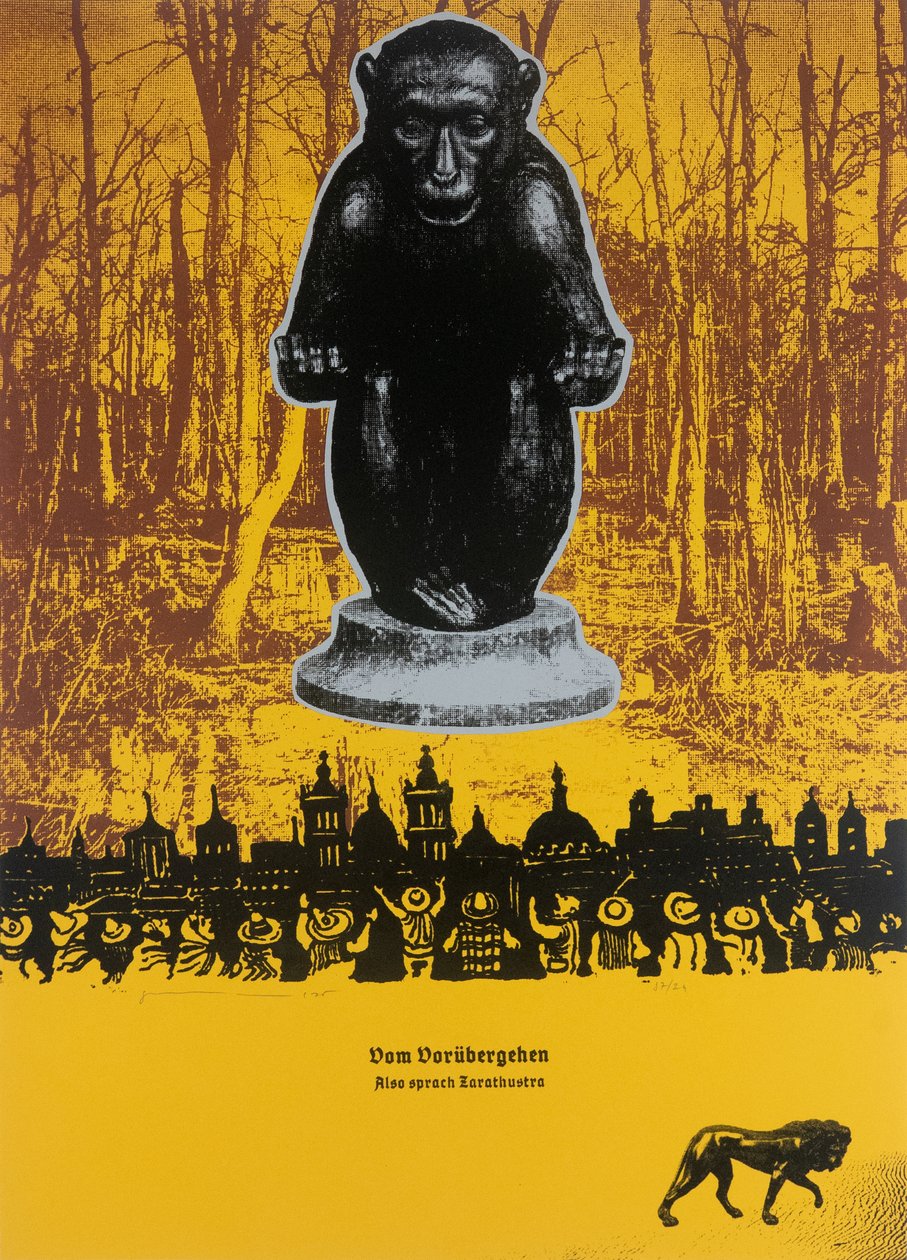 Geçerken, Böyle Buyurdu Zerdüşt, 2025 (Ağaç Baskı ve Serigrafi) by Guilherme Pontes