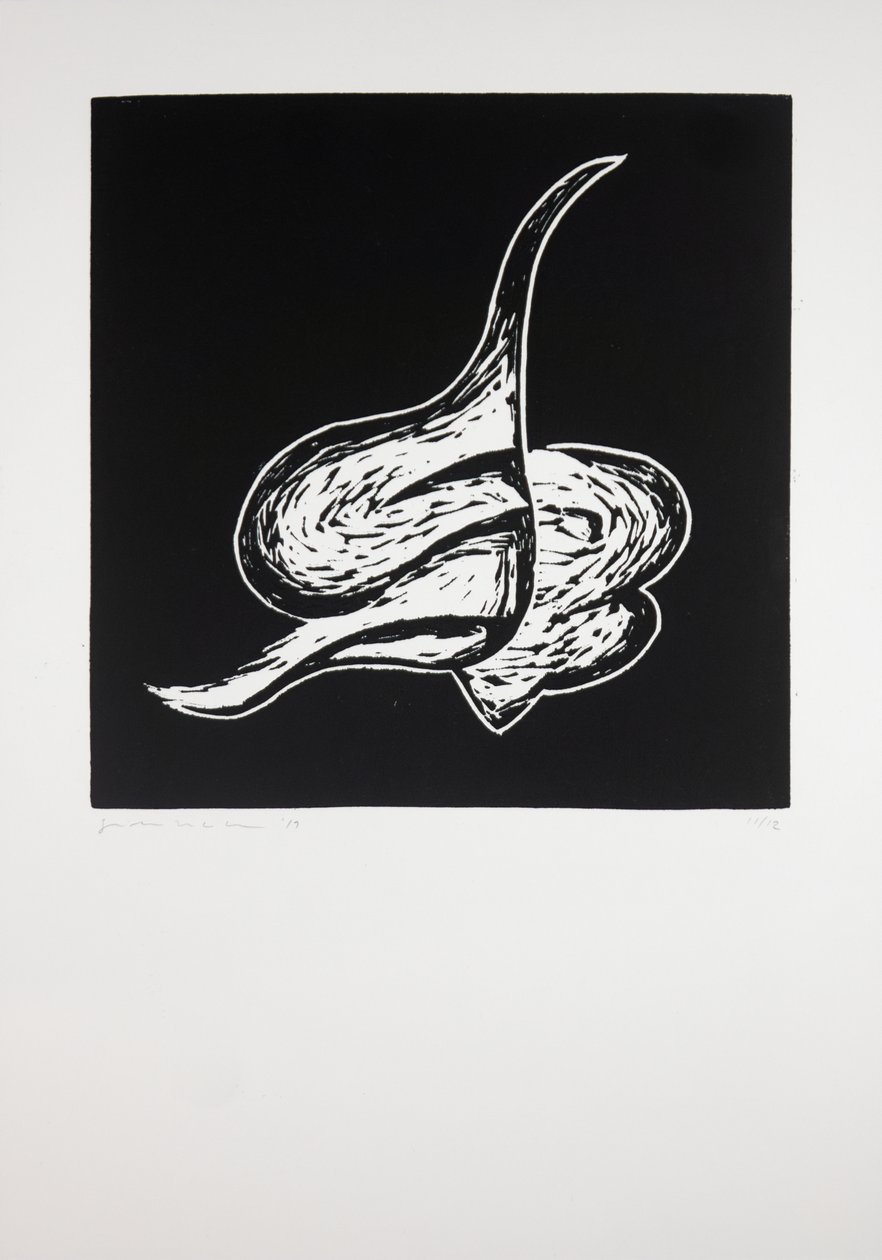 Uzanma, 2019 (linocut) by Guilherme Pontes
