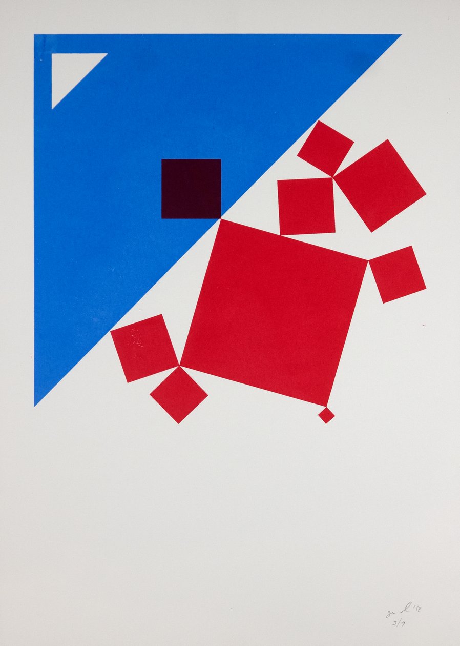 Süprematist Bachus ve Ariadne Titian'dan sonra Serigrafi, 2018 (serigrafi) by Guilherme Pontes