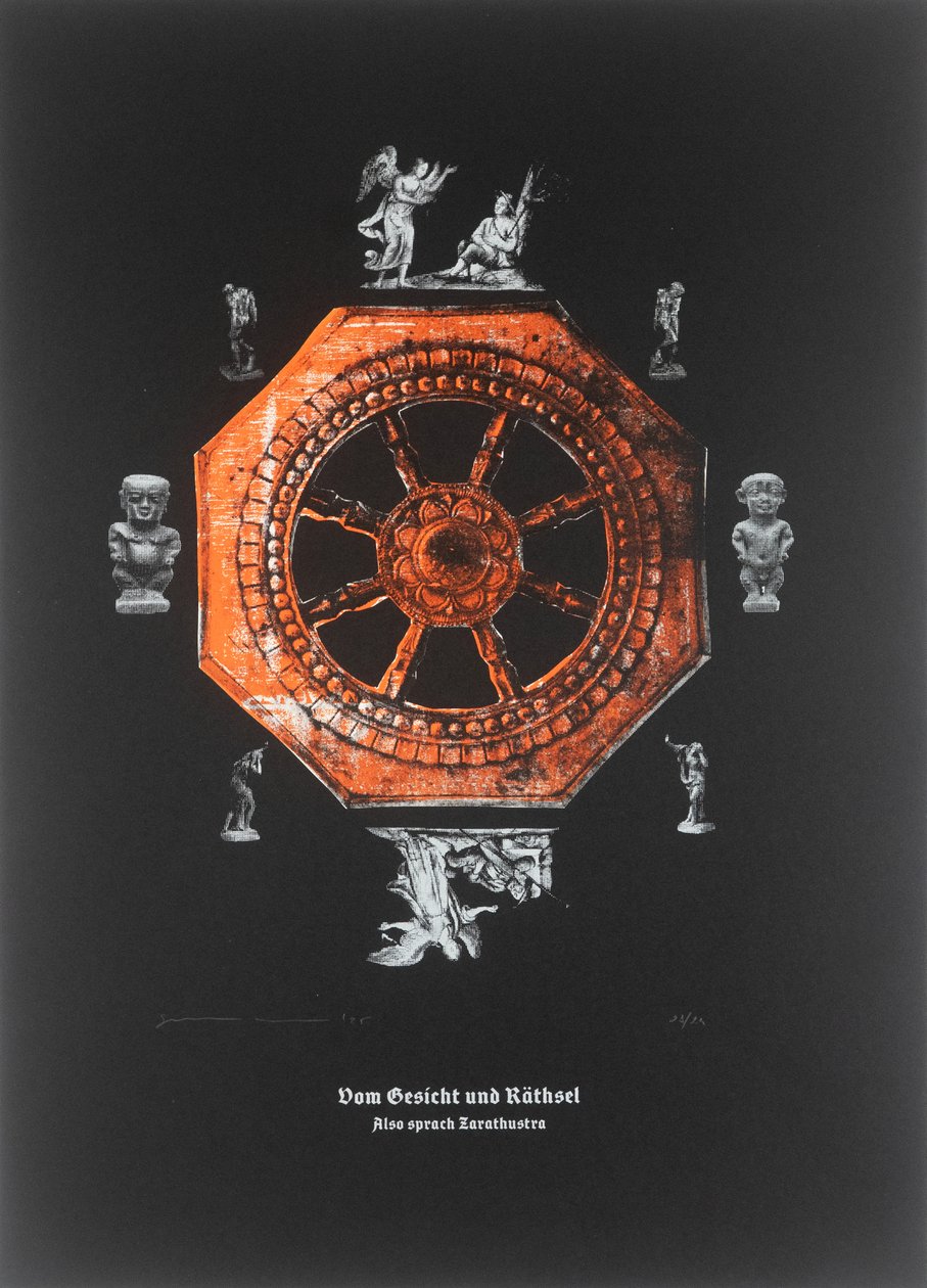 Vizyon ve Bilmece, Böyle Buyurdu Zerdüşt, 2025 (Ağaç Baskı ve Serigrafi) by Guilherme Pontes