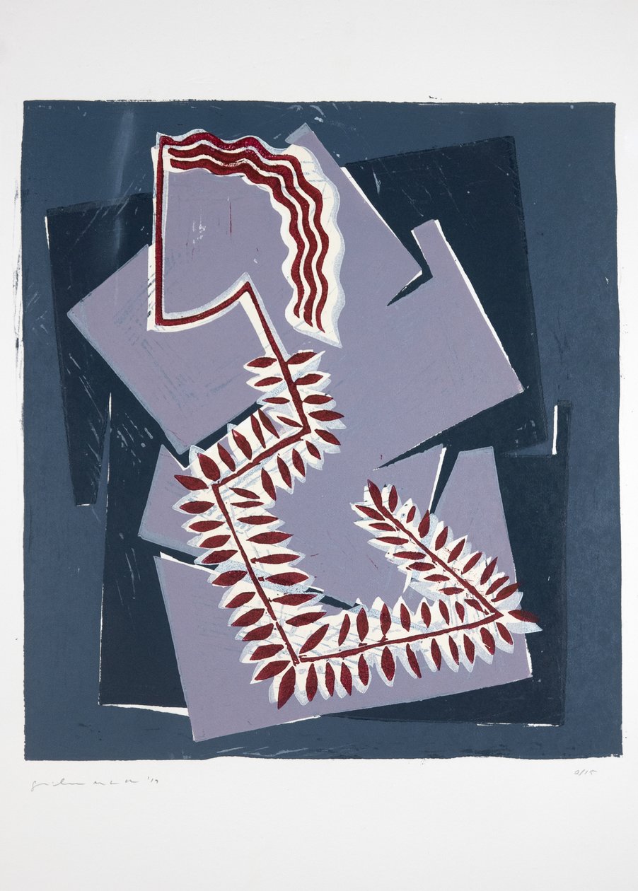 Eğreltiotlu Kadın Nº1, 2019 (linocut) by Guilherme Pontes