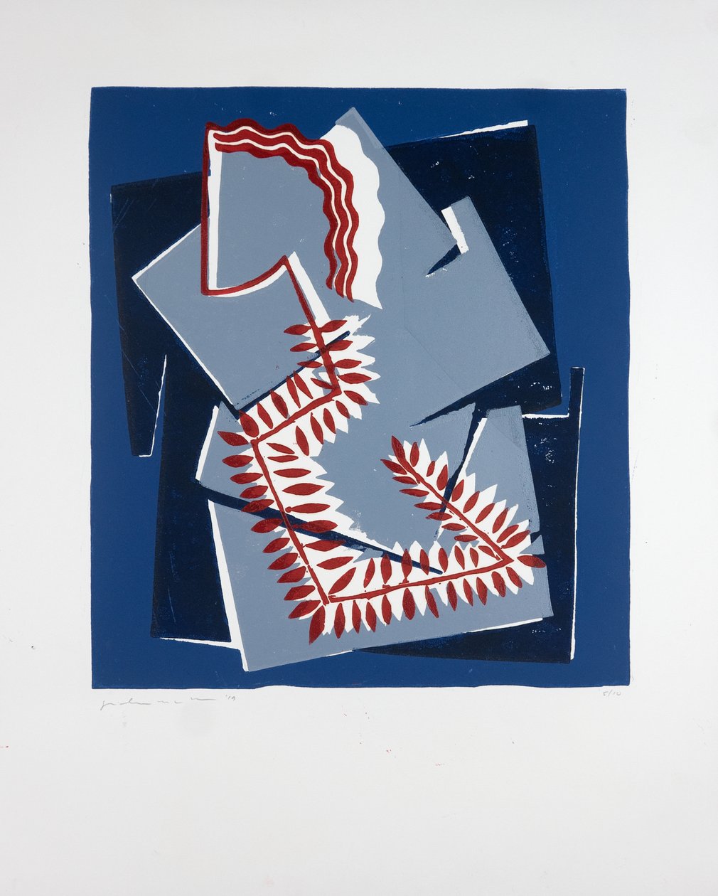 Eğreltiotlu Kadın Nº2, 2019 (linocut) by Guilherme Pontes