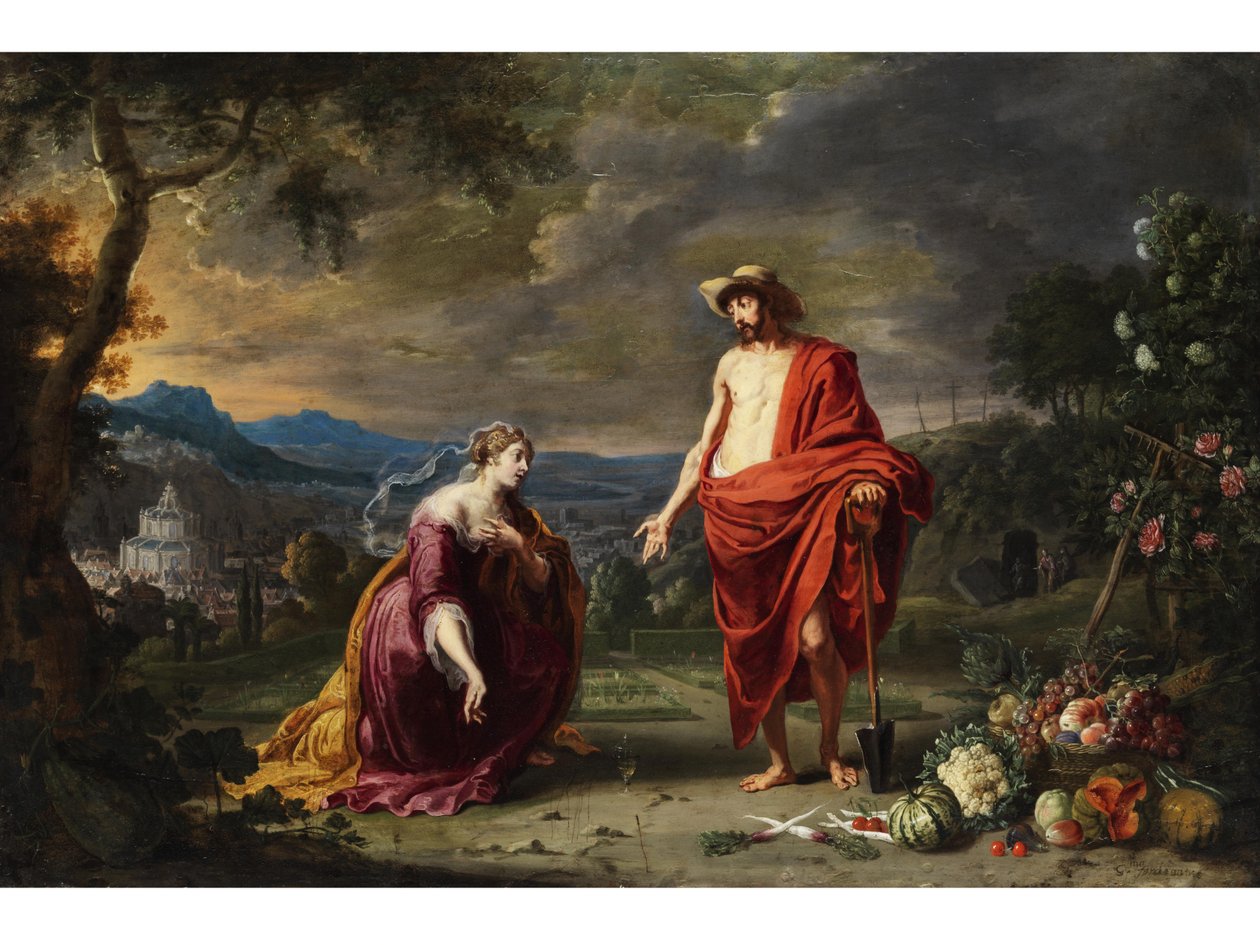 İsa, diz çökmüş Magdalalı Meryem