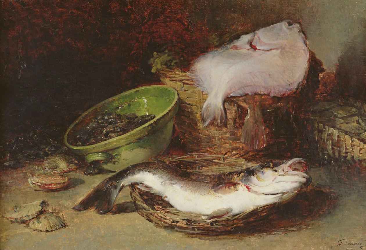 A Fine Fish  by Guillaume Romain Fouace
