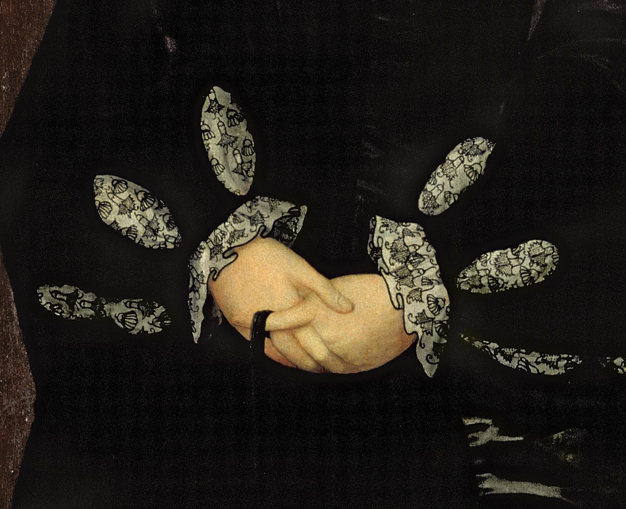 Blackwork nakış, c.1546, 231034 panel detayı üzerine yağlıboya by Guillaume Scrots