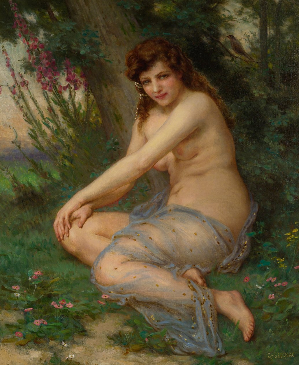 La nymphe de foret İngilizce: Ormanda by Guillaume Seignac