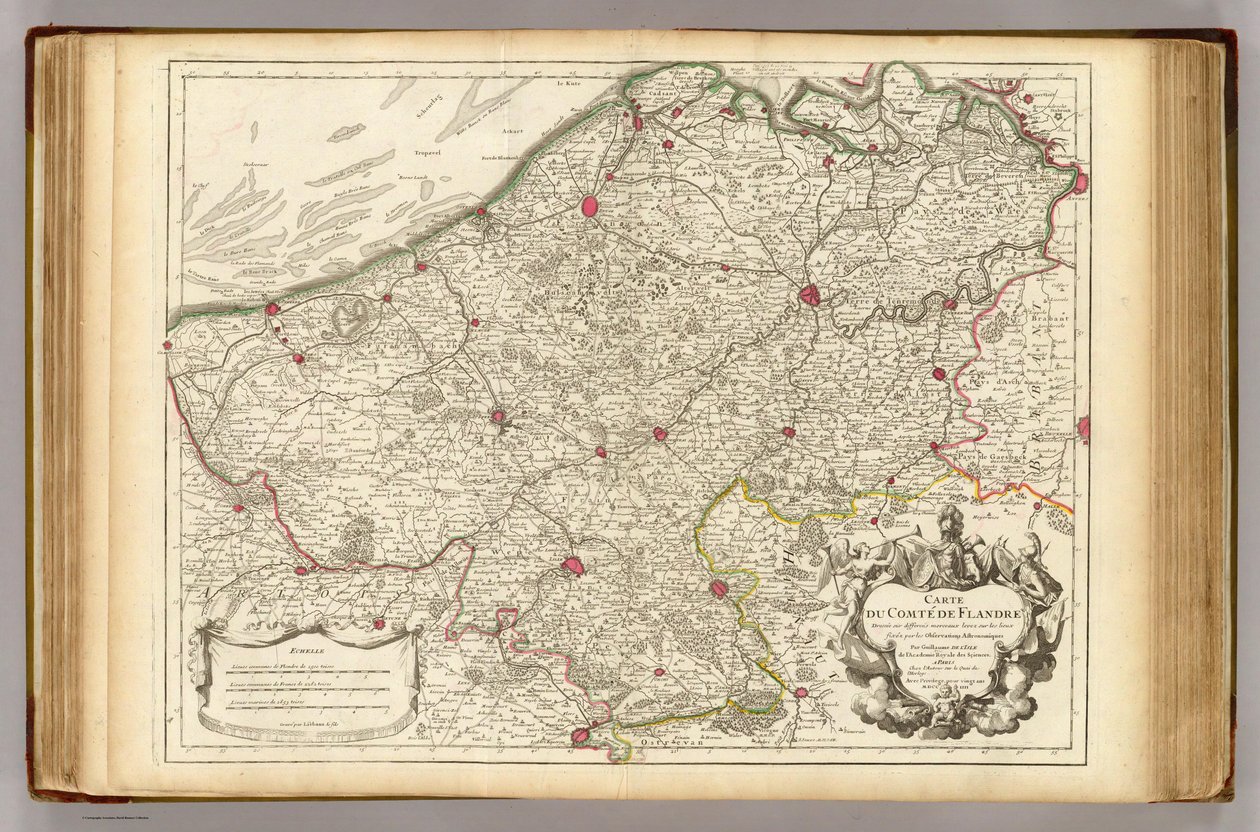 1704 yılında Flanders İlçe by Guillaume de Lisle