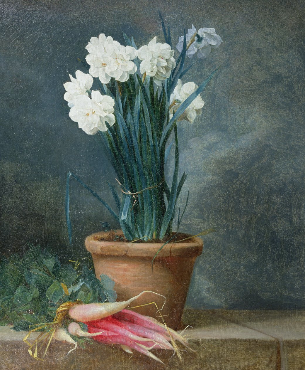 Pişmiş Toprak Kapta Narcissi Natürmort by Guillaume Thomas Raphael Taraval