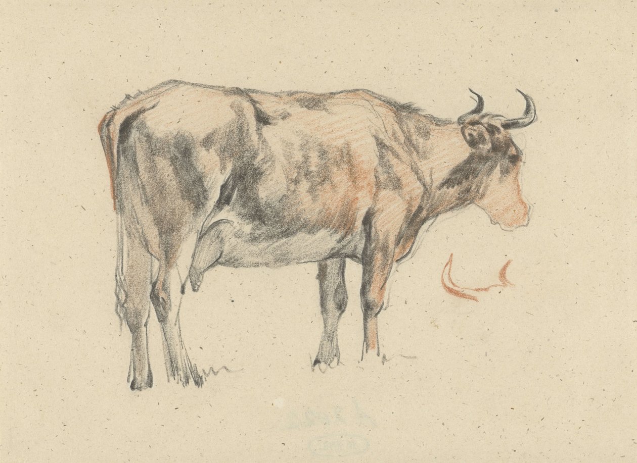 Sağda duran inek by Guillaume Anne van der Brugghen