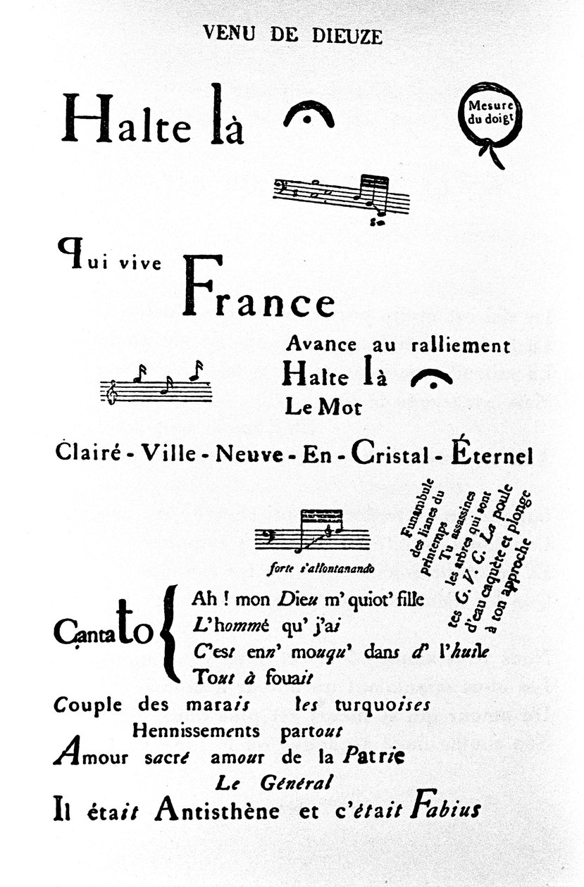 Guillaume Apollinaire (1880-1918): “” Come of Dieuze”” by Guillaume Apollinaire