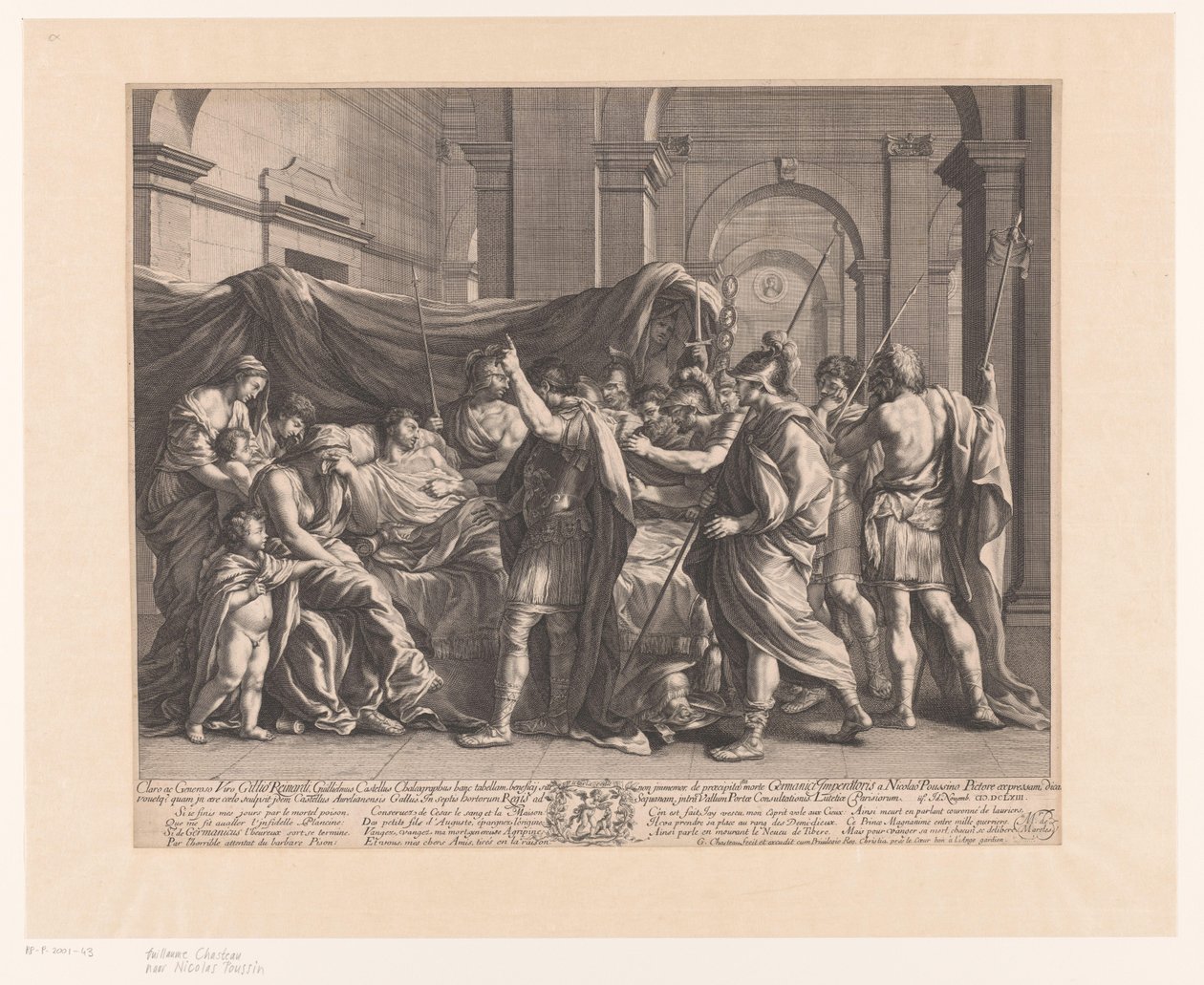 Germanicus ölüm döşeğinde by Guillaume Chasteau