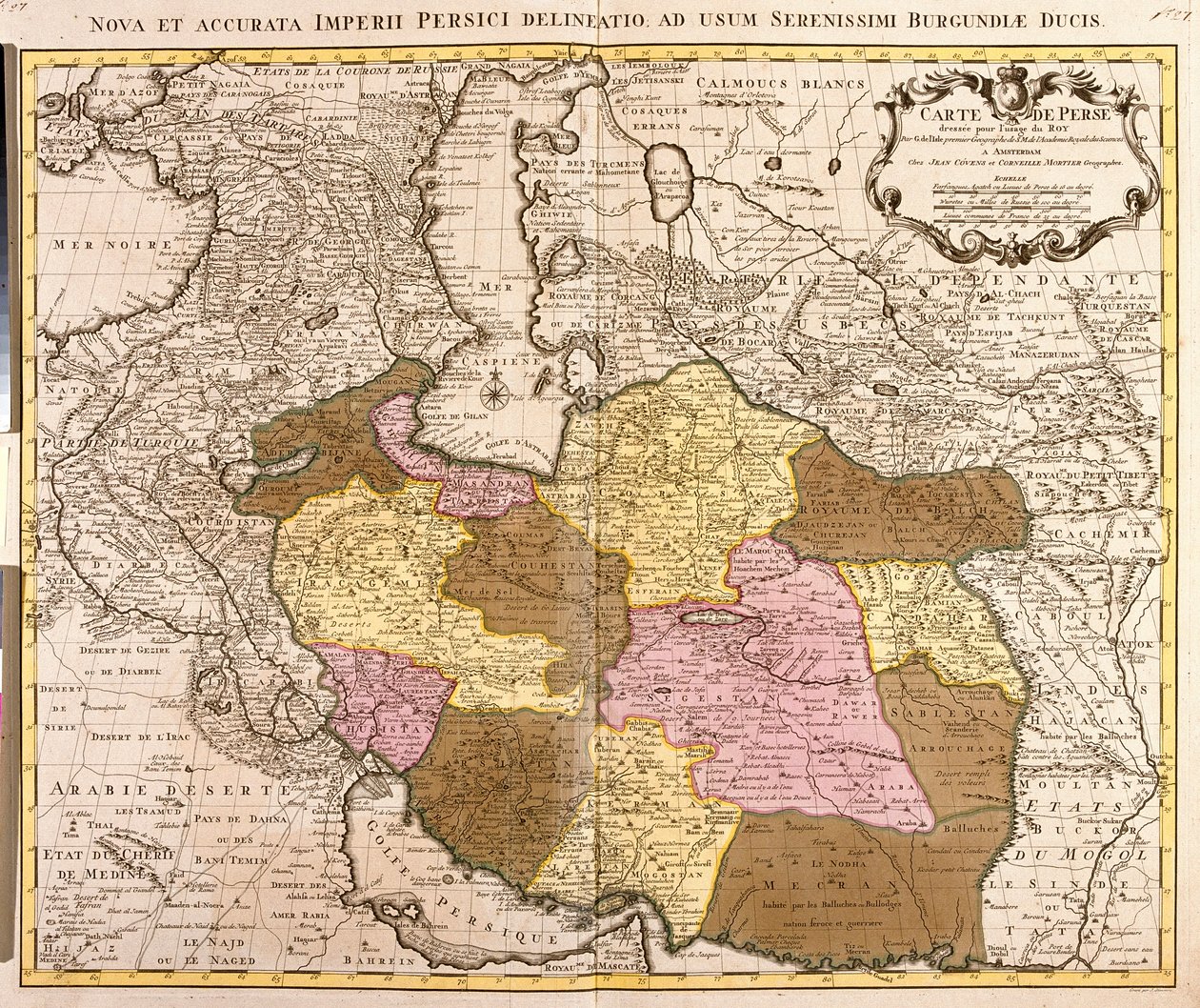 Pers Haritası (gravür by Guillaume Delisle