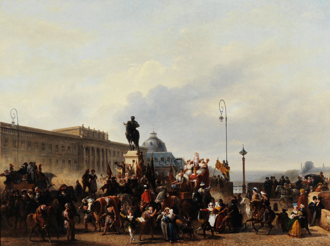 Pont Neuf#39;te maskeli balo by Guillaume Frederic Ronmy
