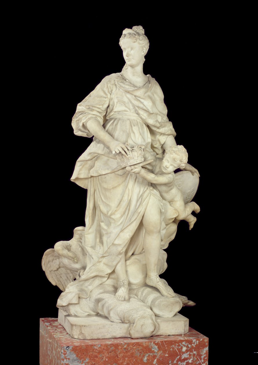 Marie Leszczynska (1703-68) as Juno, 1731 (mermer) by Guillaume I Coustou