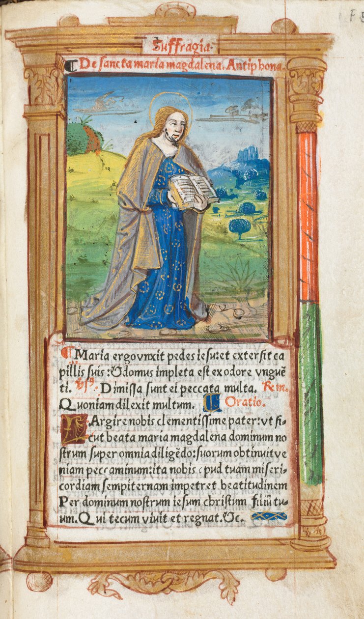 Roma Kullanım Saatleri Basılı Kitap: fol. 109r, Mecdelli Meryem, 1510. by Guillaume Le Rouge