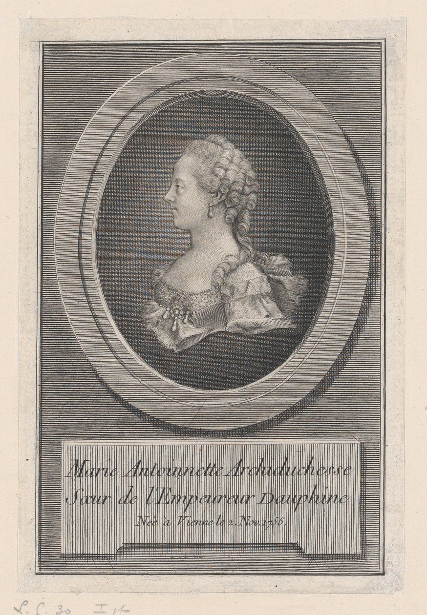 Marie Antoinette, Prenses, 1770. by Guillaume Phillipe Benoist