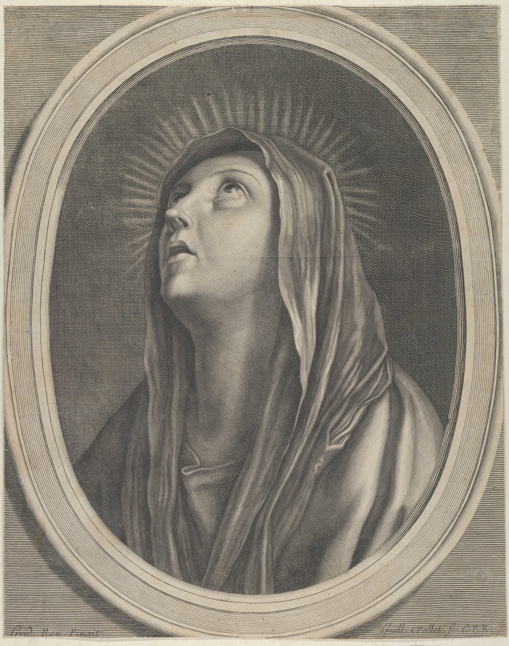 Bakire yukarı bakıyor..., ca. 1650-1704. by Guillaume Vallet