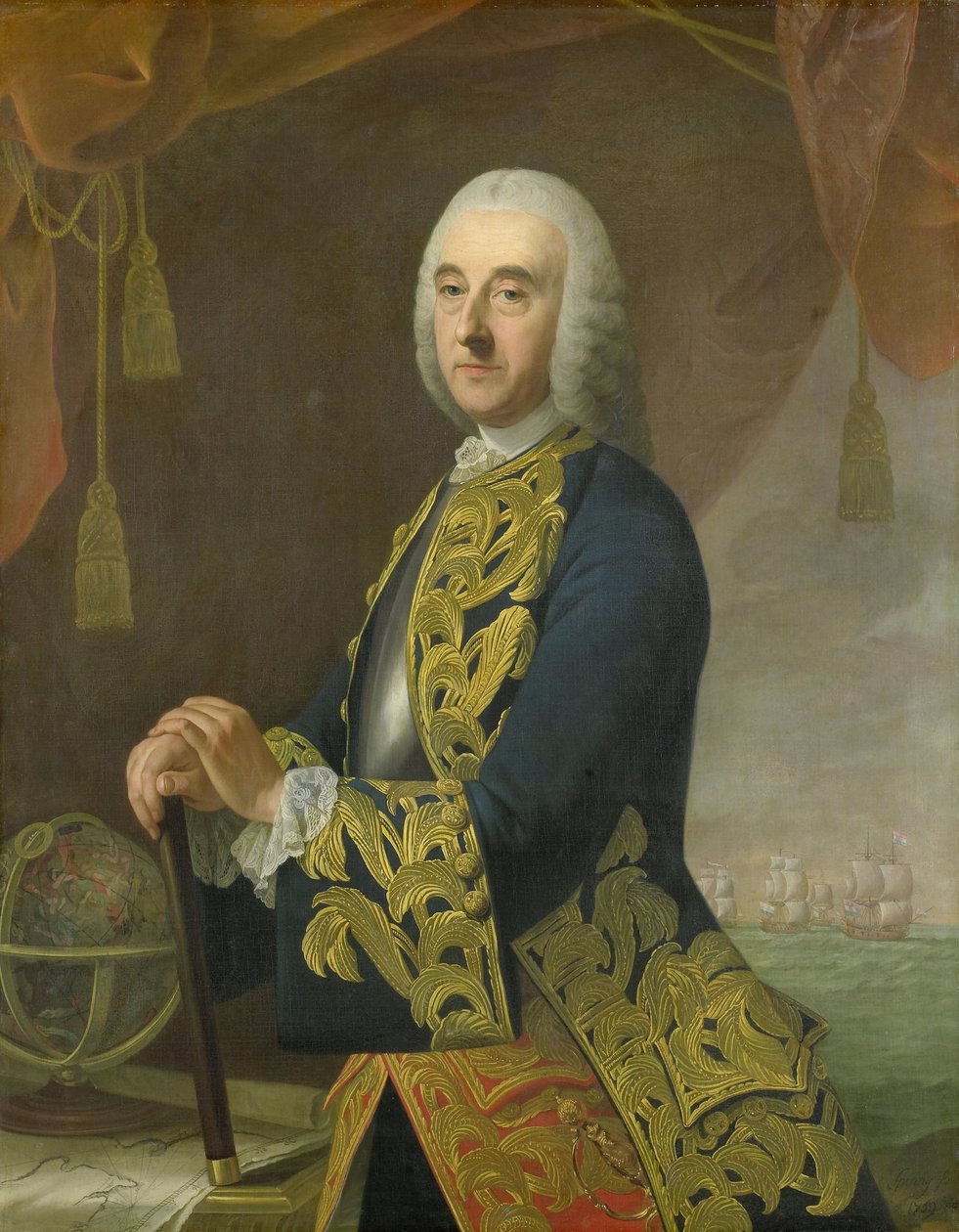 Harmen Lijnslager ve Judith Allijn'in oğlu Koramiral Hendrik Lijnslager'ın portresi by Guillaume de Spinny