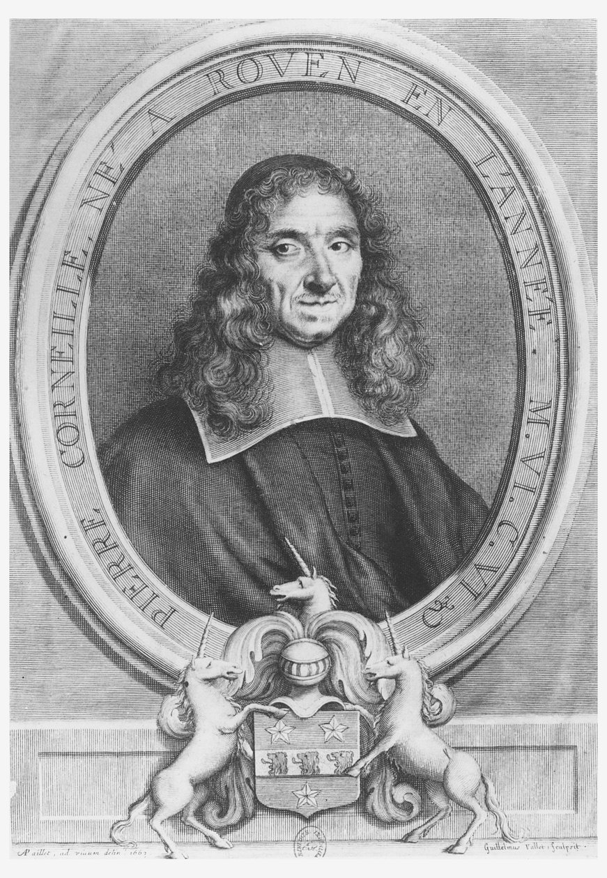 Pierre Corneille, 1663 by Guillelmus Vallet