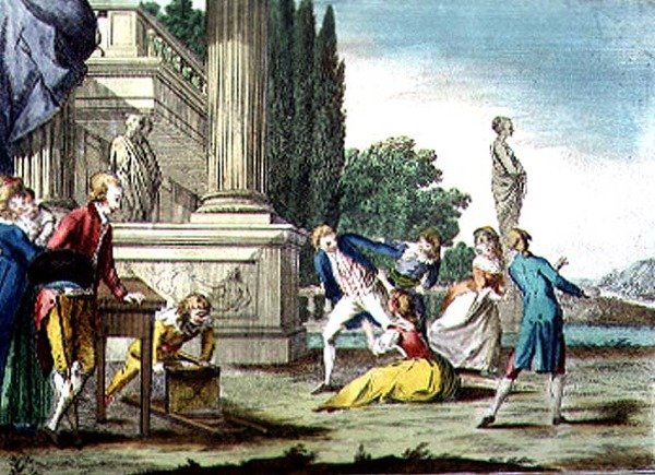 Floransa Oyunları, Madonna Fruscellina (renkli gravür) by Guiseppe Piattoli