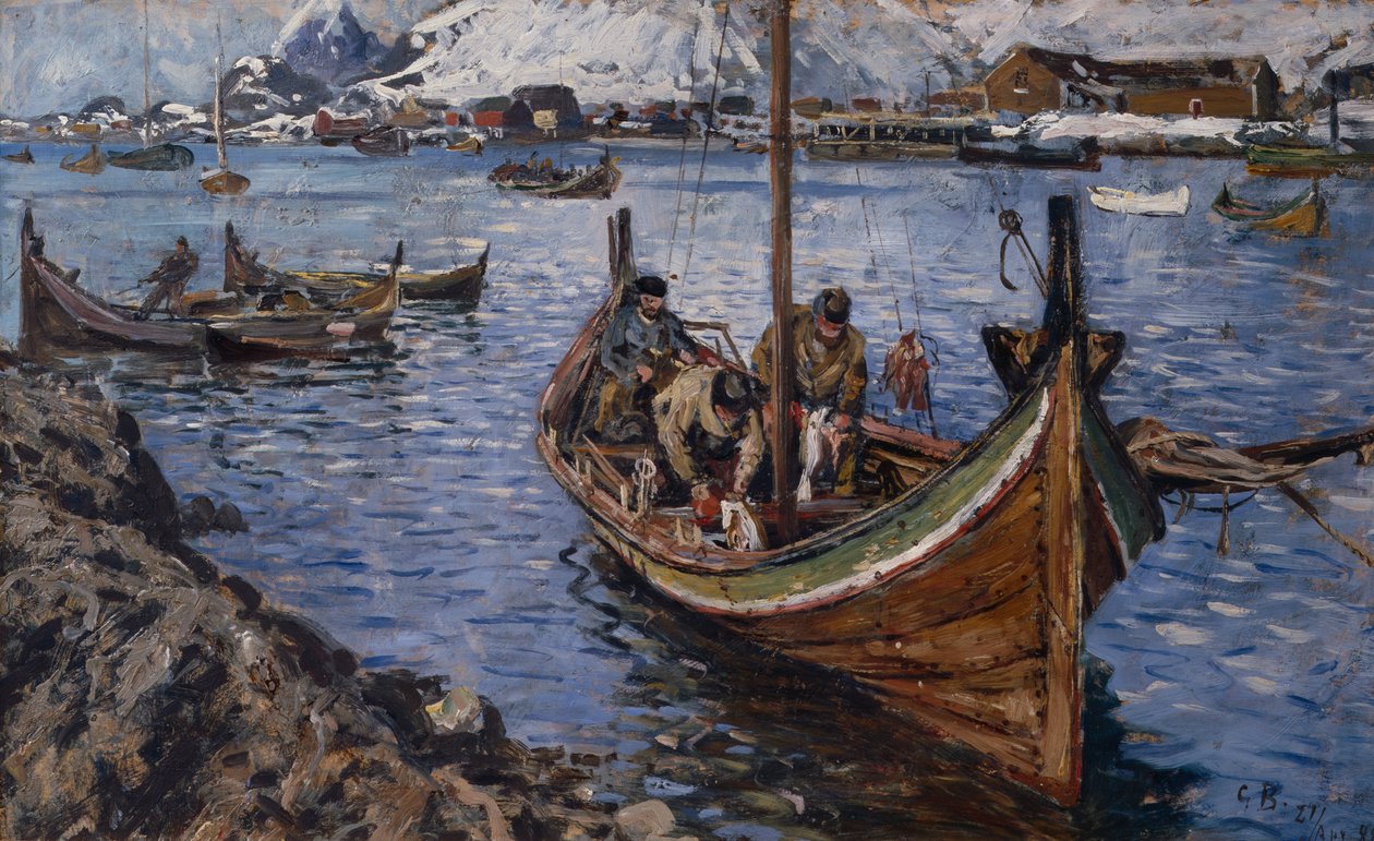 Balıkçı tekneleri, Lofoten by Gunnar Berg