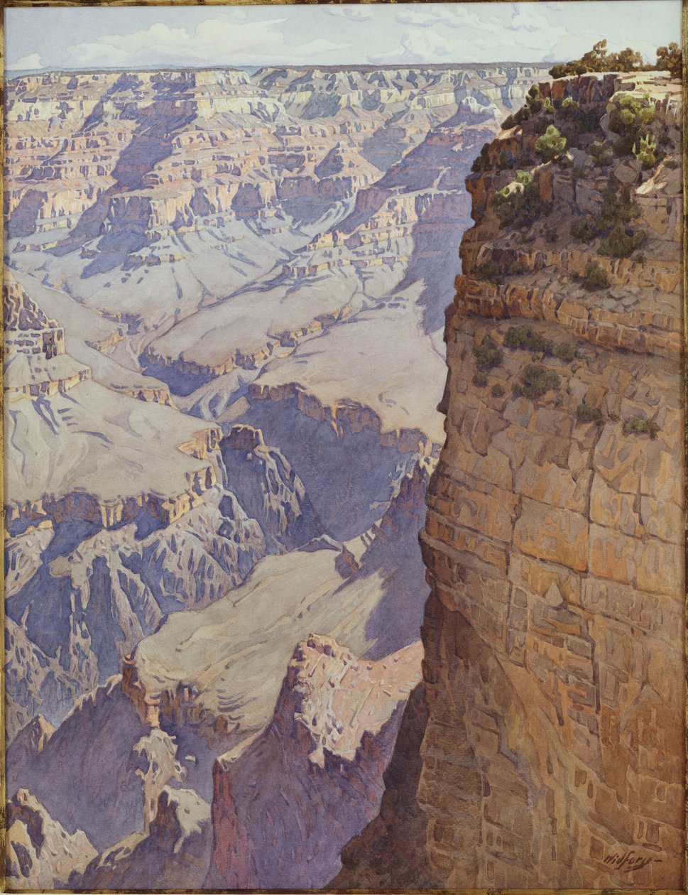 Arizona Büyük Kanyonu (kağıt üzerinde w/c) by Gunnar Widforss