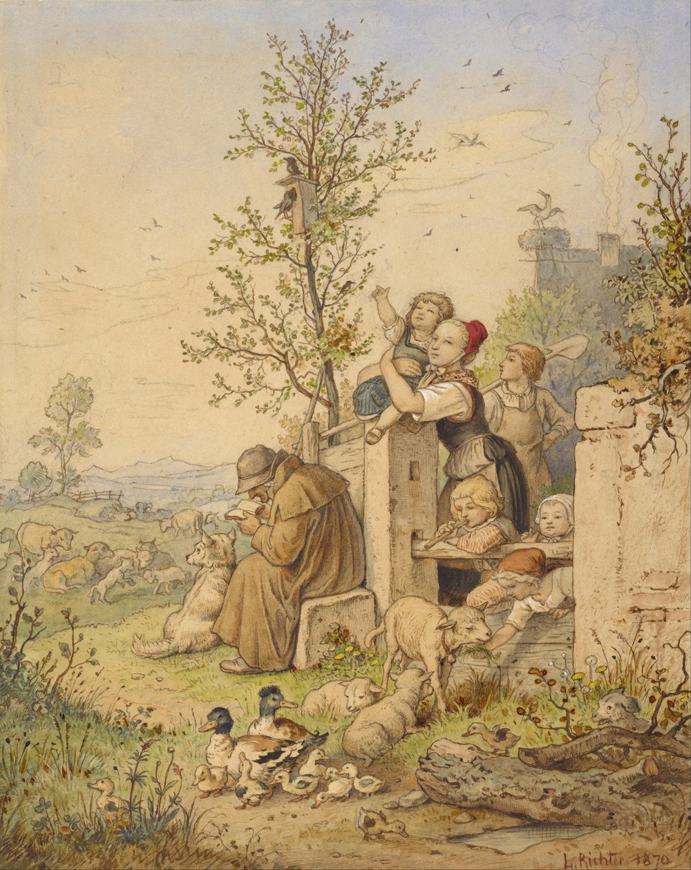 İlkbahar geldi by Gustav Karl Ludwig Richter